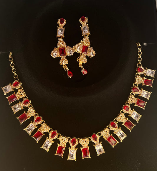 Red Dream Necklace and Earings