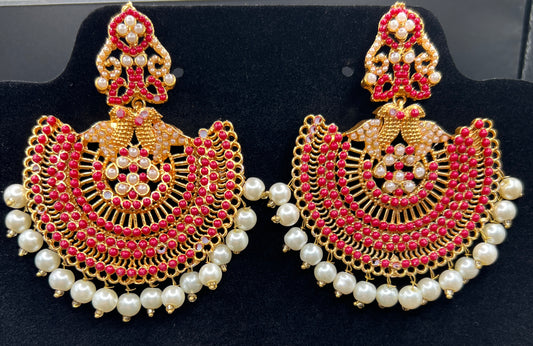 ChandBali Jhumka With Pearls